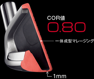 COR値0.80。一体成型マレージング