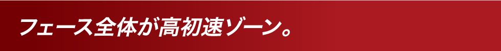 フェース全体が高初速ゾーン。